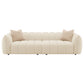 Winchester Boucle Upholstered Extra Long Sofa Sand Pebble 503997