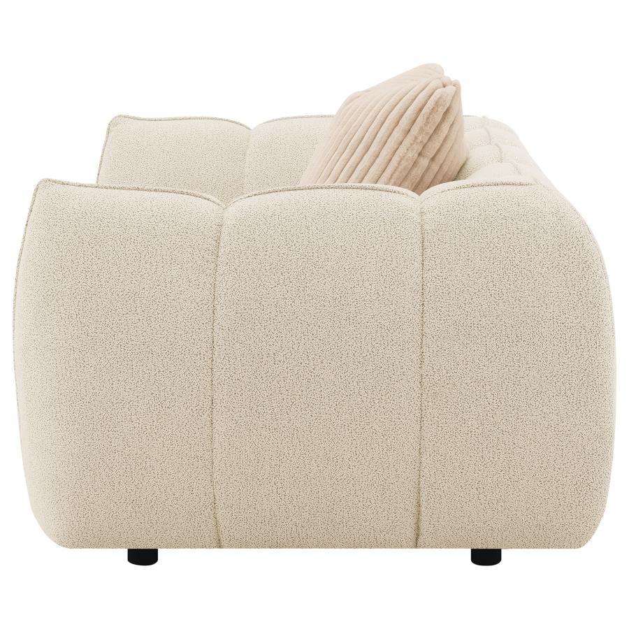 Winchester Boucle Upholstered Chair and a Half Sand Pebble 503999