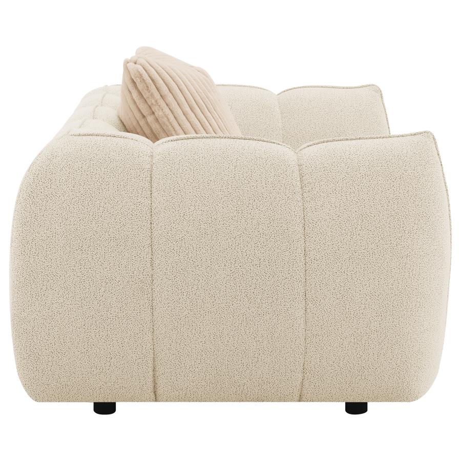 Winchester Boucle Upholstered Chair and a Half Sand Pebble 503999