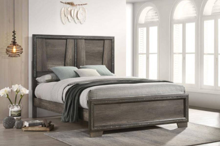 Janine Wood Queen Panel Bed Grey 223551Q Comming soon