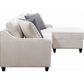 Mcloughlin Upholstered Sloped Arm Sectional Sofa Platinum 501840