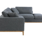 Persia Upholstered Track Arm Sectional Sofa Grey 508857