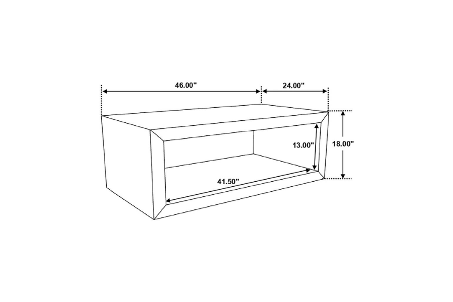 Benton Rectangular Solid Wood Coffee Table Natural 704838 Comming Soon