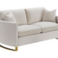 Corliss 3-piece Upholstered Arched Arm Sofa Set Beige 508821-S3