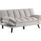 Laredo Upholstered Tufted Convertible Sofa Bed Light Grey 360017