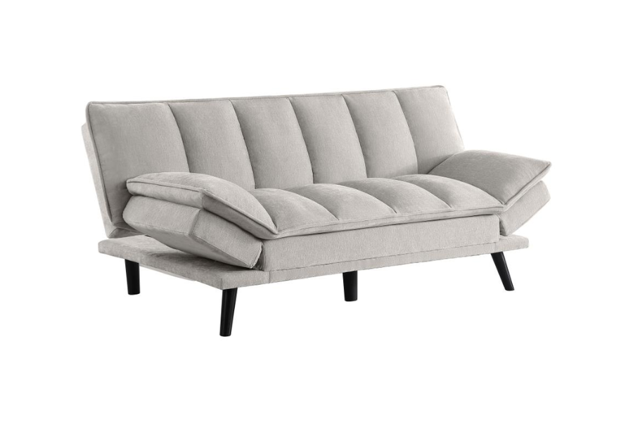 Laredo Upholstered Tufted Convertible Sofa Bed Light Grey 360017