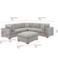 Thomasville Lowell 6-piece Fabric Modular Sectional Floor Model