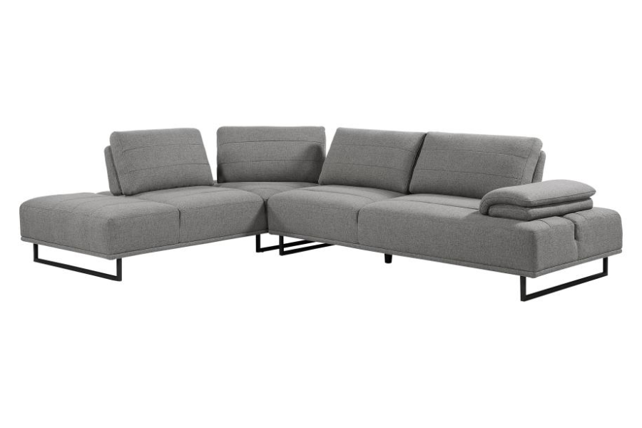 Arden Upholstered Sectional Sofa with Adjustable Back Taupe 508888