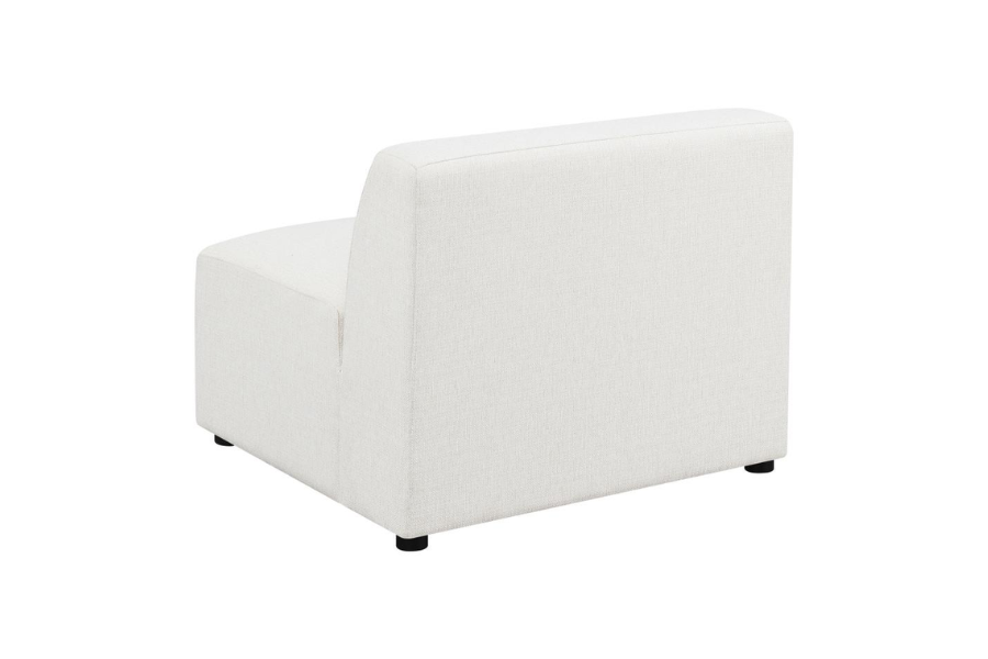 Freddie Upholstered Tight Back Armless Chair Pearl 551641