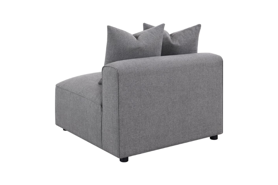 Jennifer Upholstered Armless Chair Grey 551594