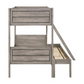 Ryder Wood Twin Over Full Bunk Bed Weathered Taupe 400819