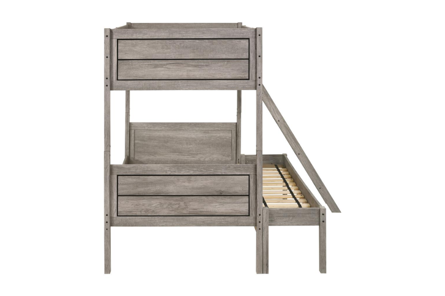 Ryder Wood Twin Over Full Bunk Bed Weathered Taupe 400819