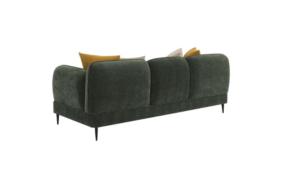 Jade Chenille Upholstered Modern Track Arm Sofa Green 509131