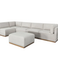 Henredon Murphy Fabric Modular Sectional with ottoman