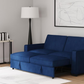 Gretchen Upholstered Convertible Sleeper Sofa Bed Navy Blue 360240