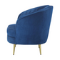 Sophia Upholstered Channel Tufted Barrel Accent Chair Blue 506863