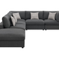 Serene 6-piece Upholstered Modular Sectional Sofa Charcoal 551324-SET