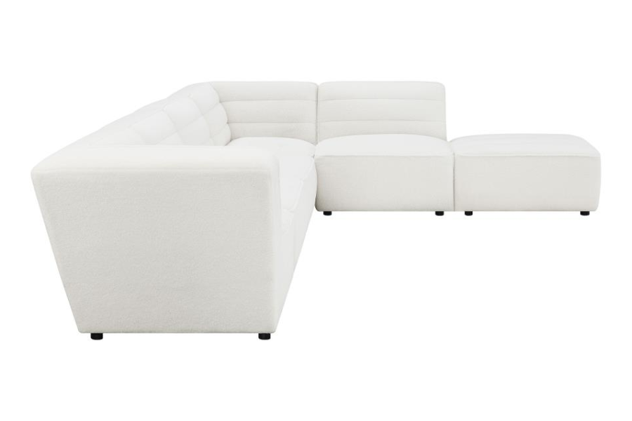 Sunny 6-piece Upholstered Modular Sectional Sofa Natural	551621-SET