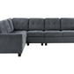 Georgina 4-piece Upholstered Modular Sectional Steel Grey 551701-SET