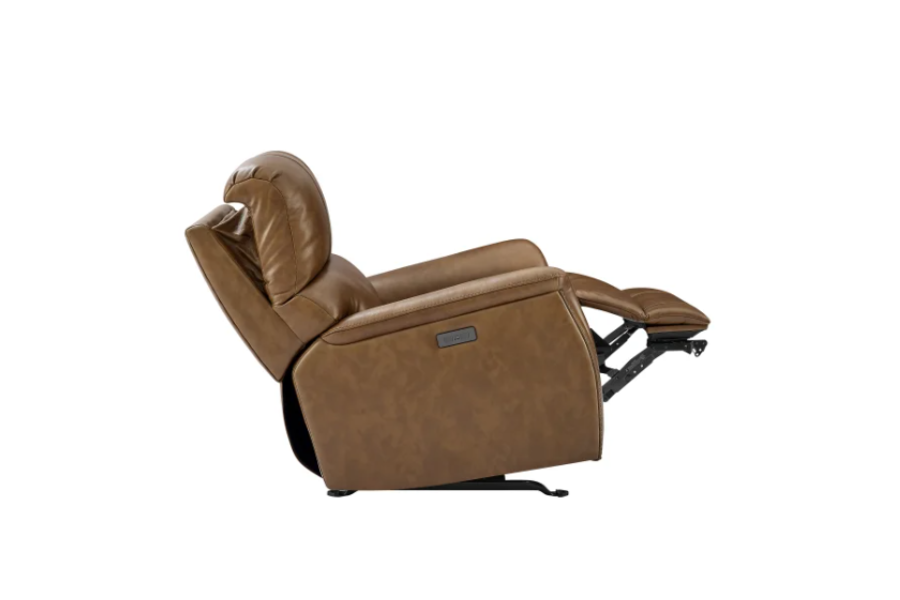 Barcalounger Presley Leather Power Rocker Recliner with Power Headrest