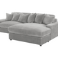 Blaine Upholstered Reversible Chaise Sectional Sofa Fog 509900