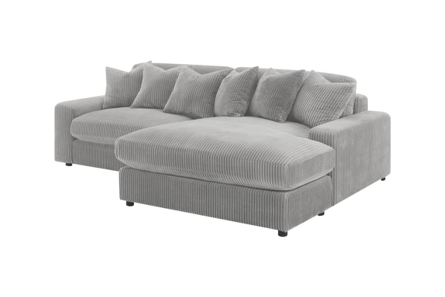 Blaine Upholstered Reversible Chaise Sectional Sofa Fog 509900