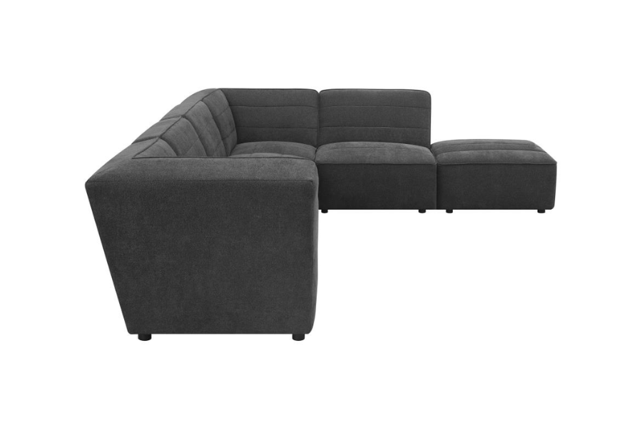 Sunny 6-piece Upholstered Modular Sectional Sofa Charcoal 552081-SET