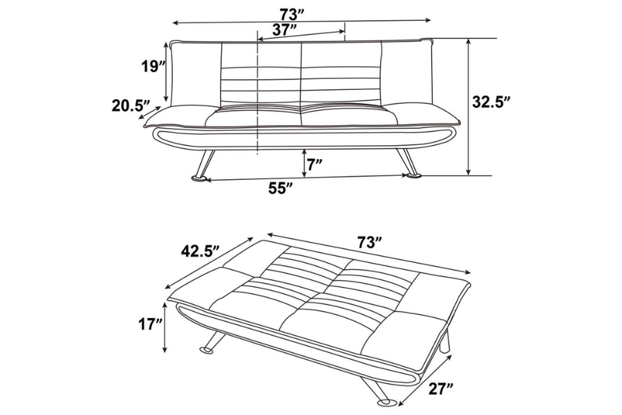 Julian Upholstered Tufted Convertible Sofa Bed Grey 503966 coming soon