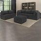 Thomasville Tisdale Fabric Sectional with Storage Ottoman