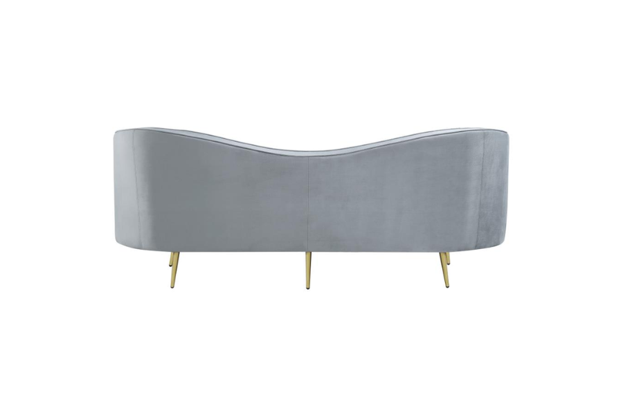 Sophia Upholstered Channel Tufted Sofa Grey 506864