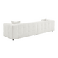 Everly Boucle Upholstered Extra Long Sofa Off White 504850