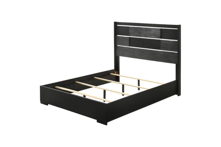 Blacktoft Wood Queen Panel Bed Black 207101Q