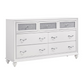 Juego de dormitorio Barzini Eastern King de 4 piezas en color blanco 300843KE-S4 