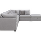 Cambria 6-piece Upholstered Modular Sectional Sofa Grey	551511-SET