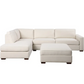 Abilen Fabric Sectional with Storage Ottoman