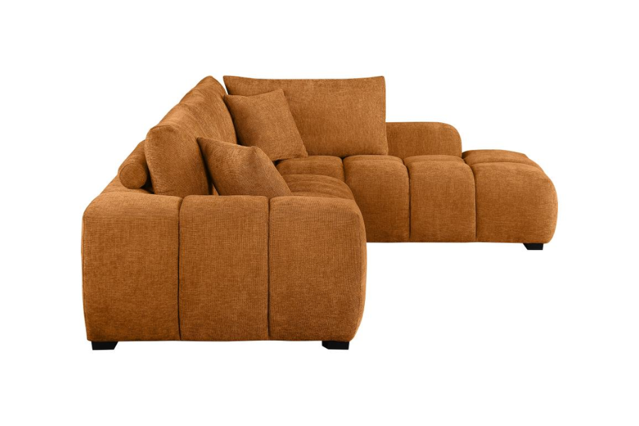 Camacho Upholstered Chaise Sectional Sofa Orange 503975 Comming Soon