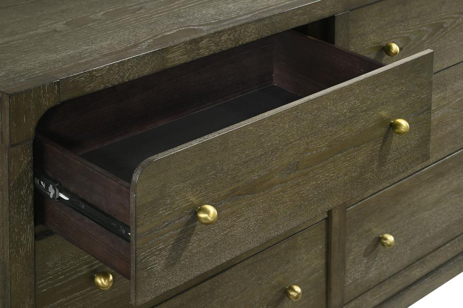 Gran Park 6-drawer Dresser and Mirror Dark Cocoa 224933M