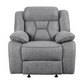 Higgins Upholstered Glider Recliner Chair Grey 602263