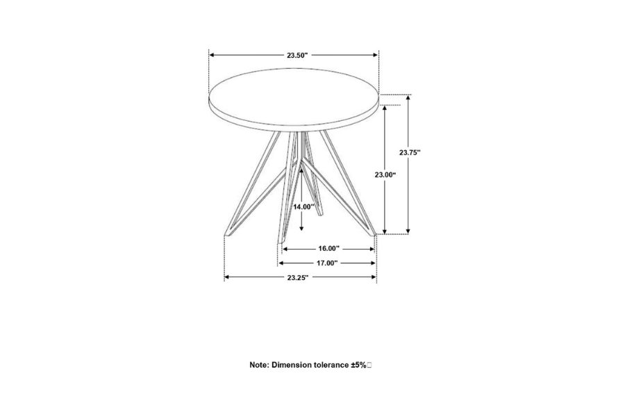 Hadi Round SmartTop Side End Table Cement and Gunmetal 736177