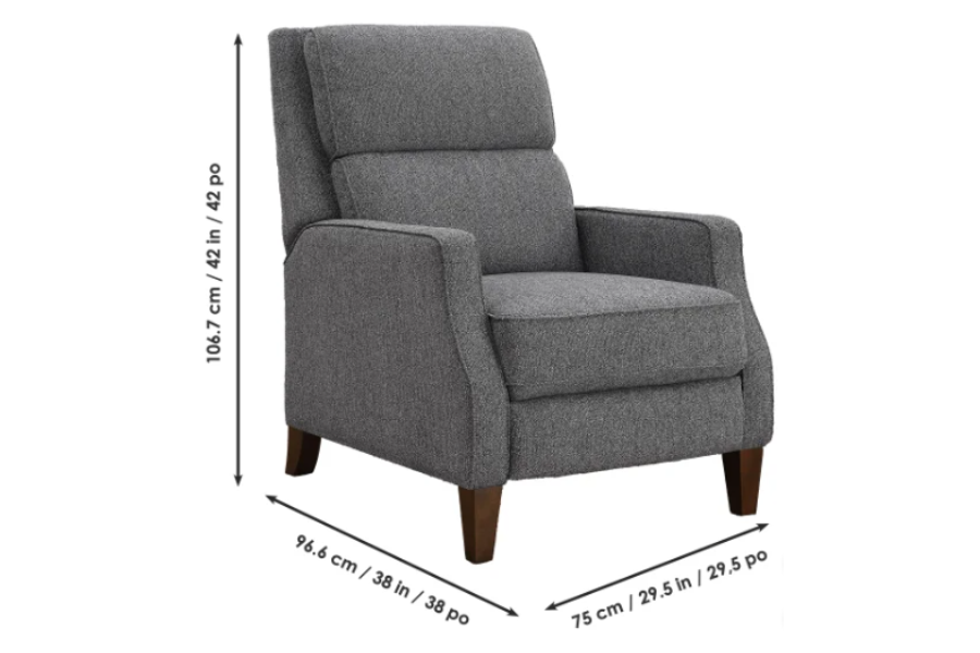 Fabric Pushback Recliner