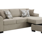 Storey Upholstered Sleeper Sectional Chaise Sofa Camel 504778