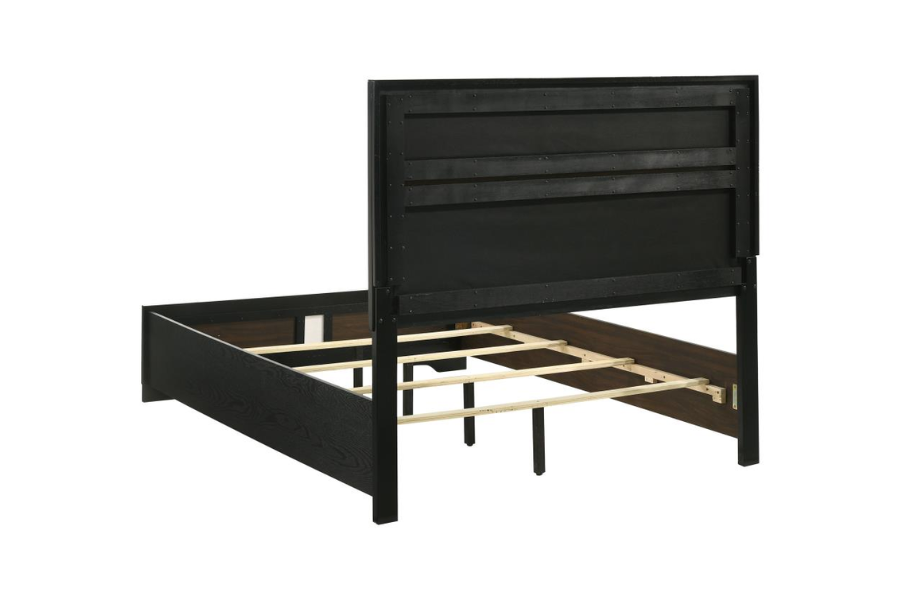 Miranda 54-inch Upholstered Full Panel Bed Black 206360F Comming Soon