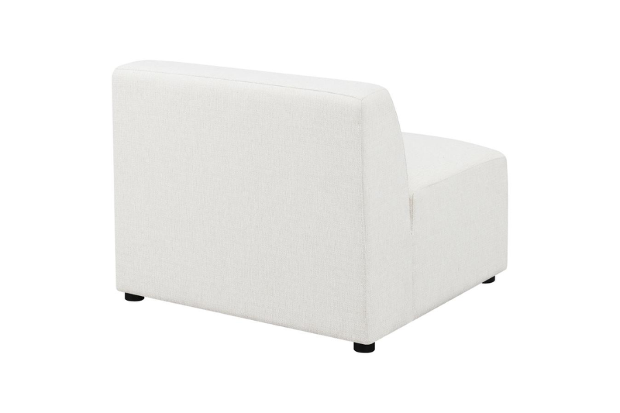 Freddie Upholstered Tight Back Armless Chair Pearl 551641