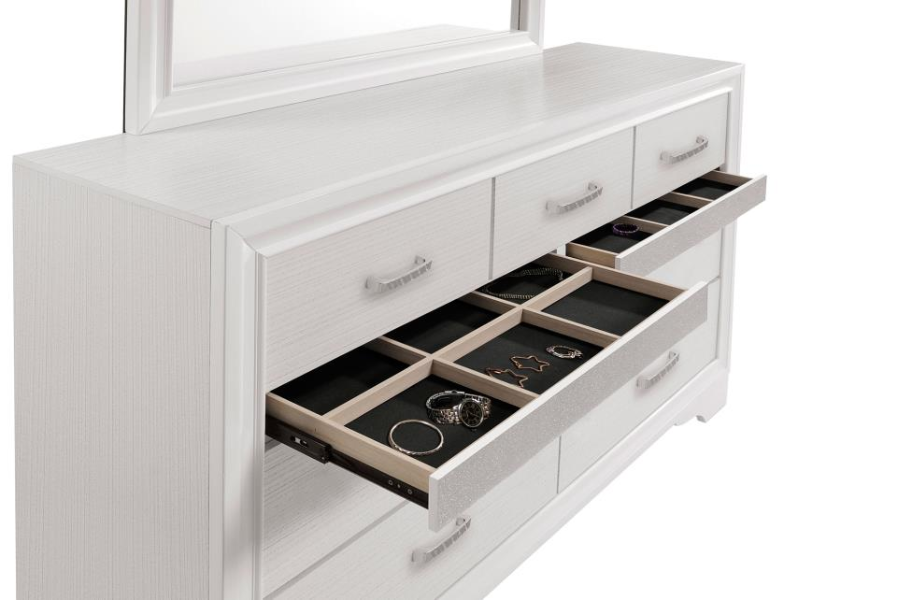 Miranda 7-drawer Dresser with Mirror White 205113M Comming Soon