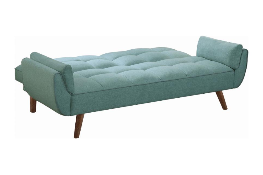 Caufield Upholstered Convertible Sofa Bed Turquoise Blue 360097