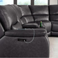 Wylder Leather Power Reclining Sectional with Power Headrests Floor Model