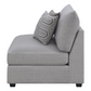 Silla tapizada sin brazos Cambria gris 551511 