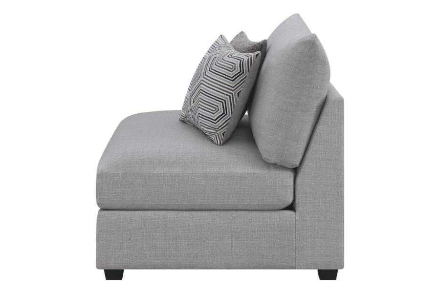 Cambria Upholstered Armless Chair Grey	551511