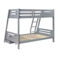 Trisha 2-drawer Wood Twin Over Full Bunk Bed Grey 460562TF