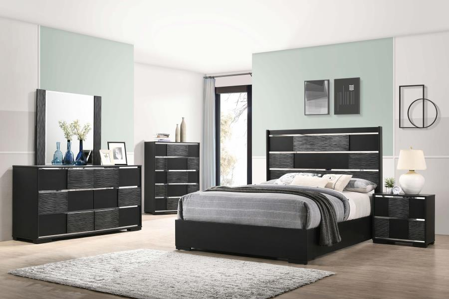 Blacktoft 5-drawer Bedroom Chest Black	207105 Comming Soon